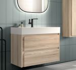 mueble de baño con grifo y espejo