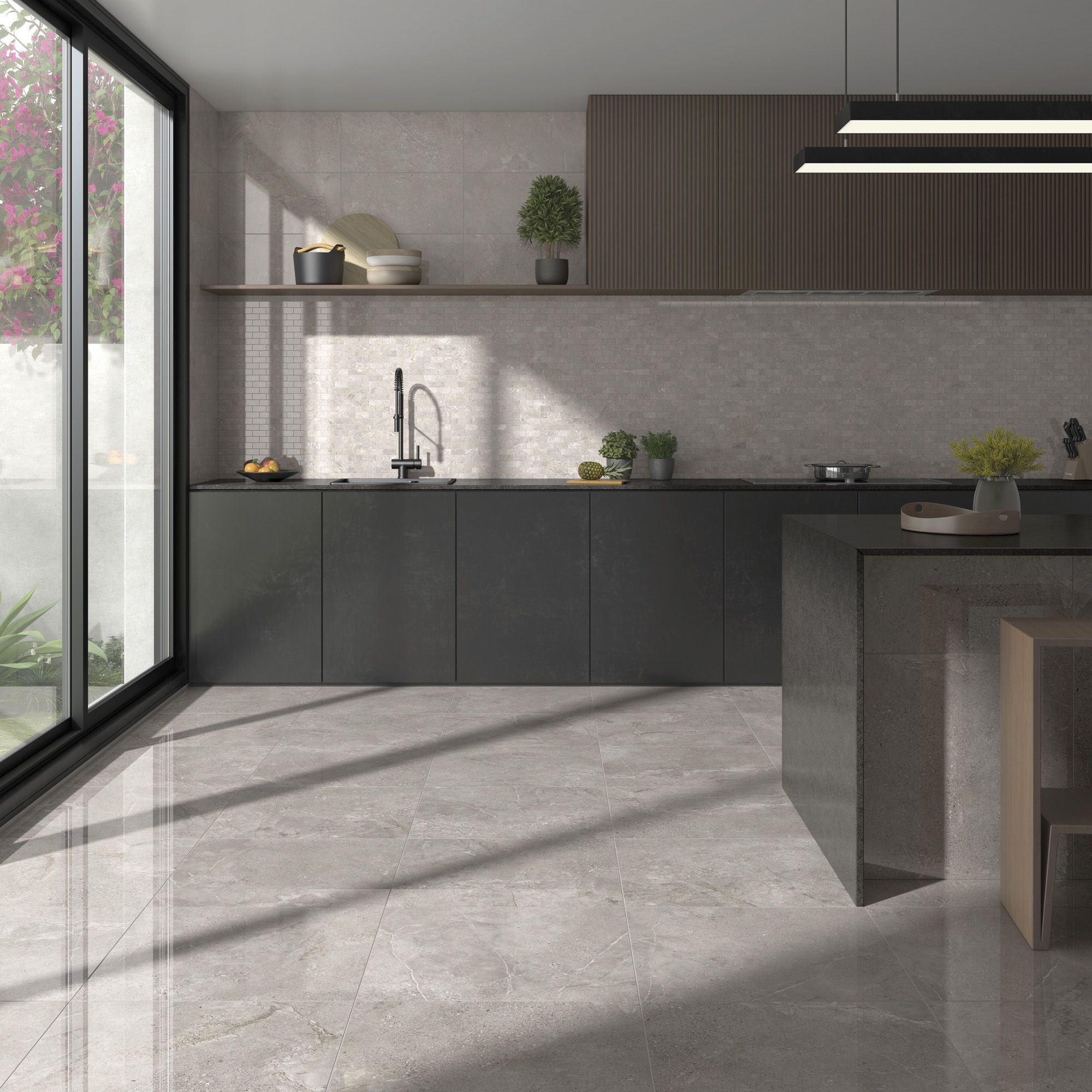 stone age grey polished cozinha amb